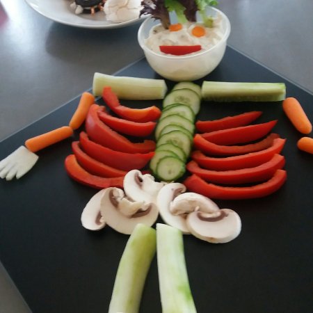 Skelett aus Gemüse zu Halloween